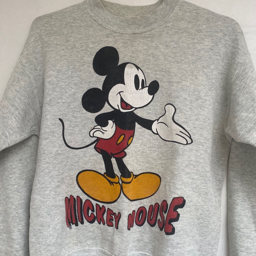disney grey mickey mouse graphic sweatshirt